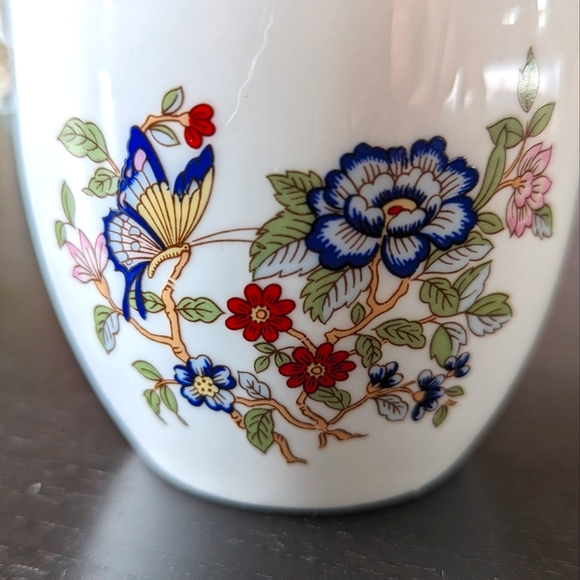 Royal Tara Harmony Handmade 4.5 inch Small Vase - Hand-Painted Butterfly Floral  - Picture 7 of 7